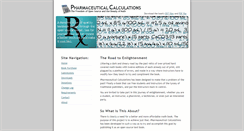 Desktop Screenshot of pharmaceuticalcalculations.org