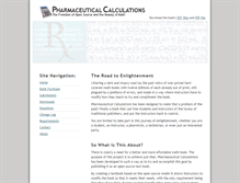 Tablet Screenshot of pharmaceuticalcalculations.org